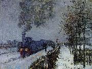 Claude Monet Train in the Snow oil painting picture wholesale